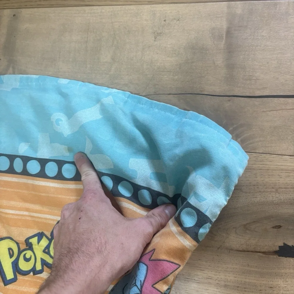 Vintage 1998 Pokemon Bed Comforter Blanket Nintendo Rare Video Game 86x58 RARE